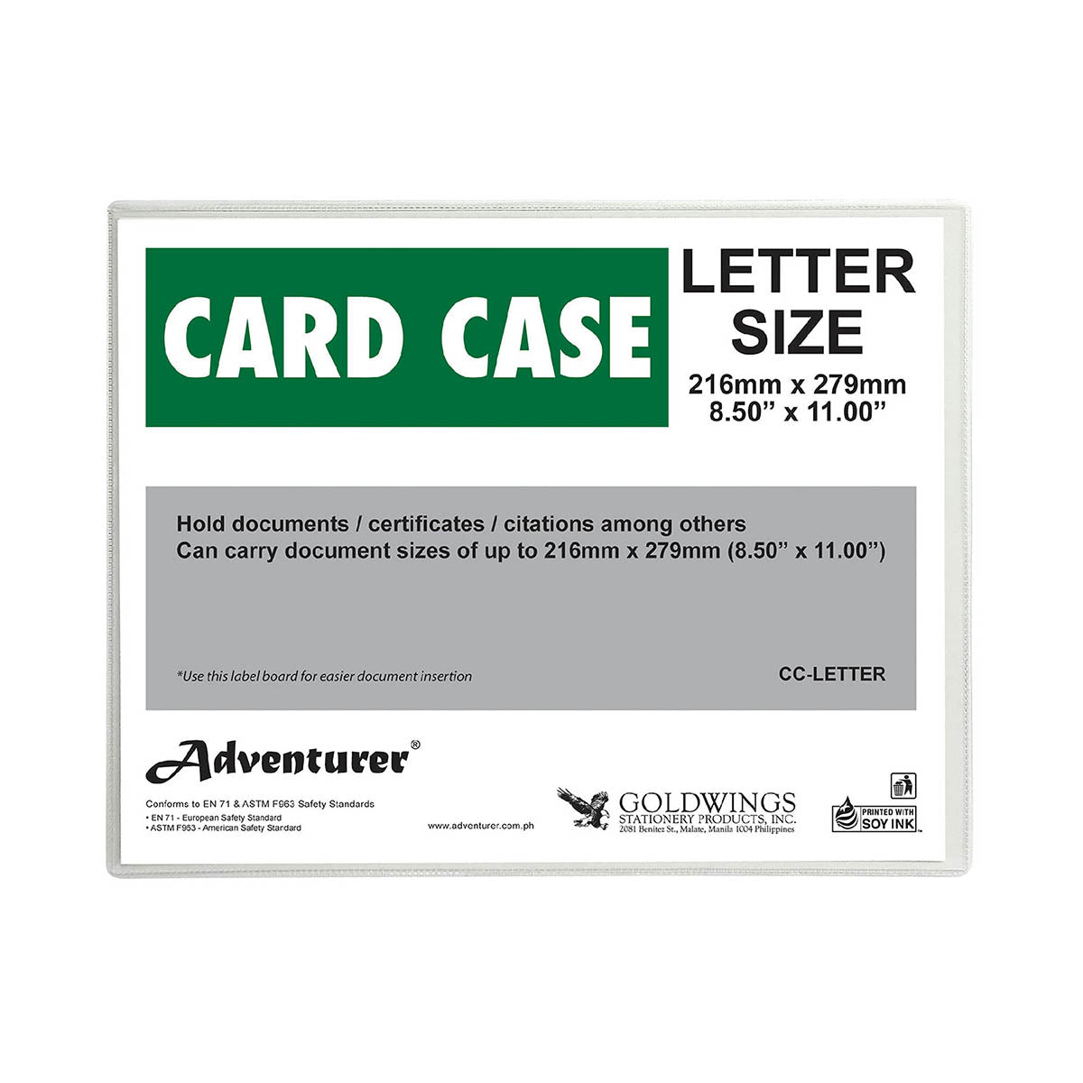 Adventurer Card Case, Letter Size